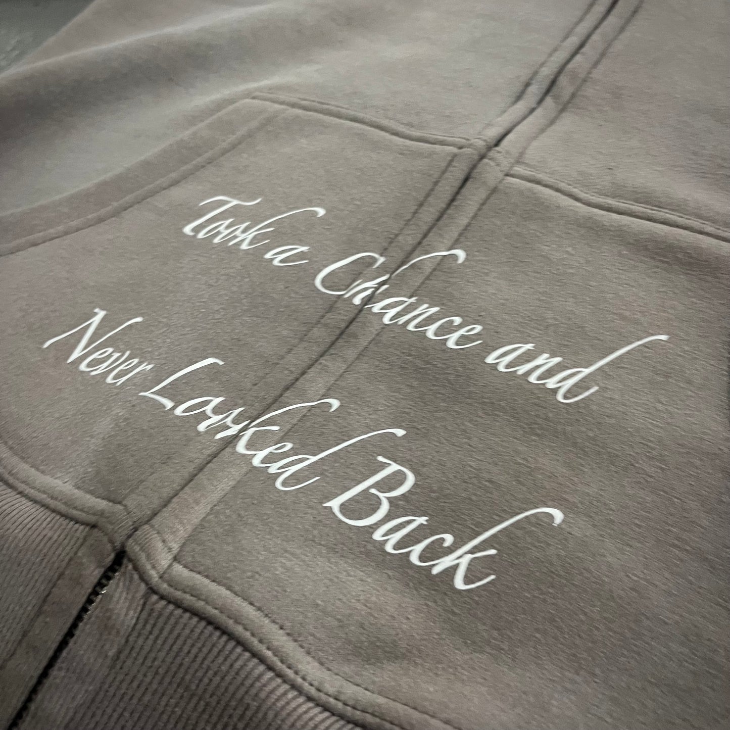 “Never Look Back” Zip Up (Grey)